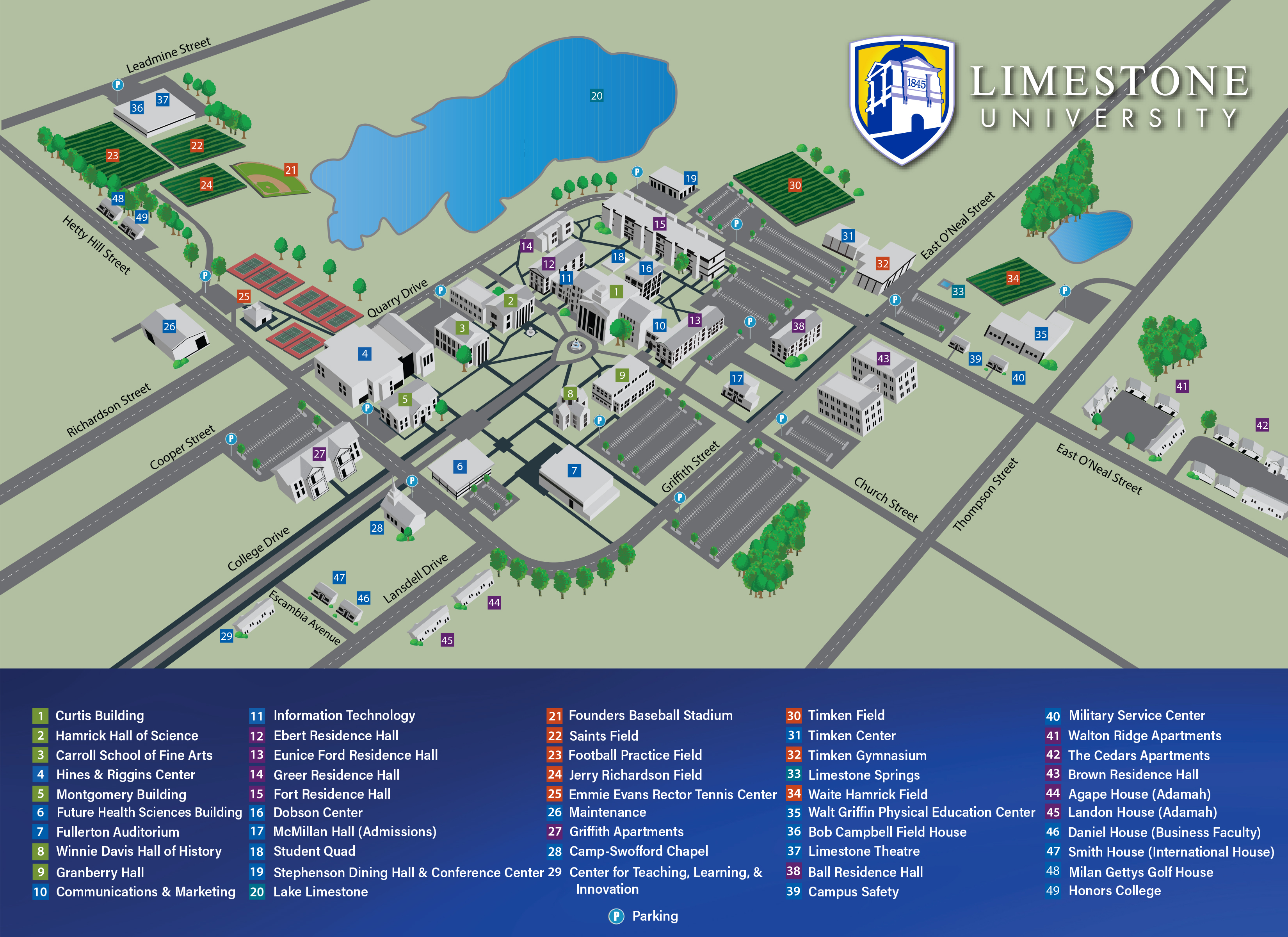 Campus Map  Limestone University