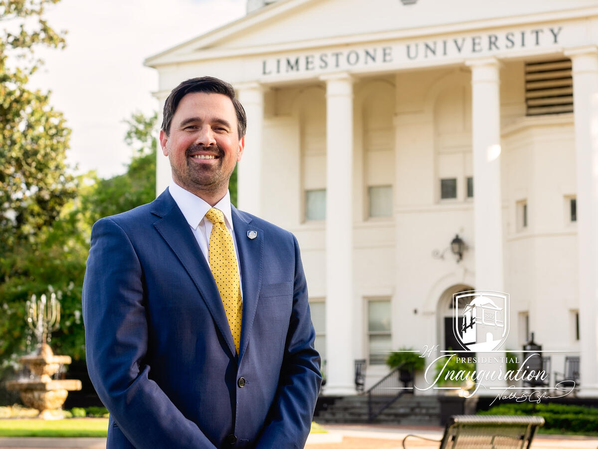 Dr. Nathan Copeland, President of Limestone University - pre-inauguration photo