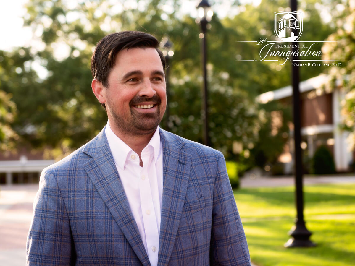 Dr. Nathan Copeland, President of Limestone University - pre-inauguration photo