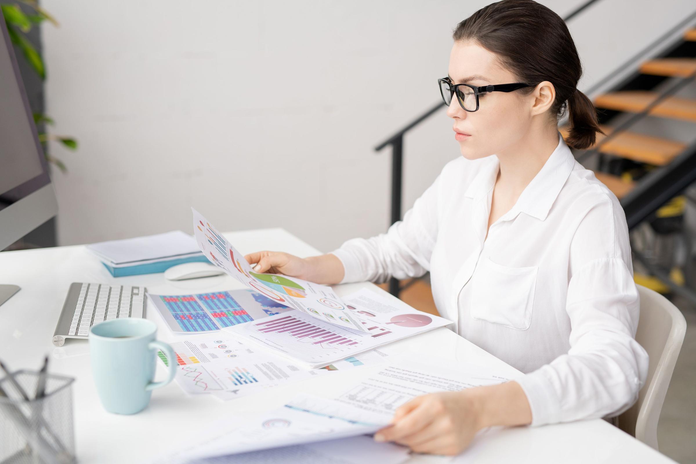 Woman Accountant at desk