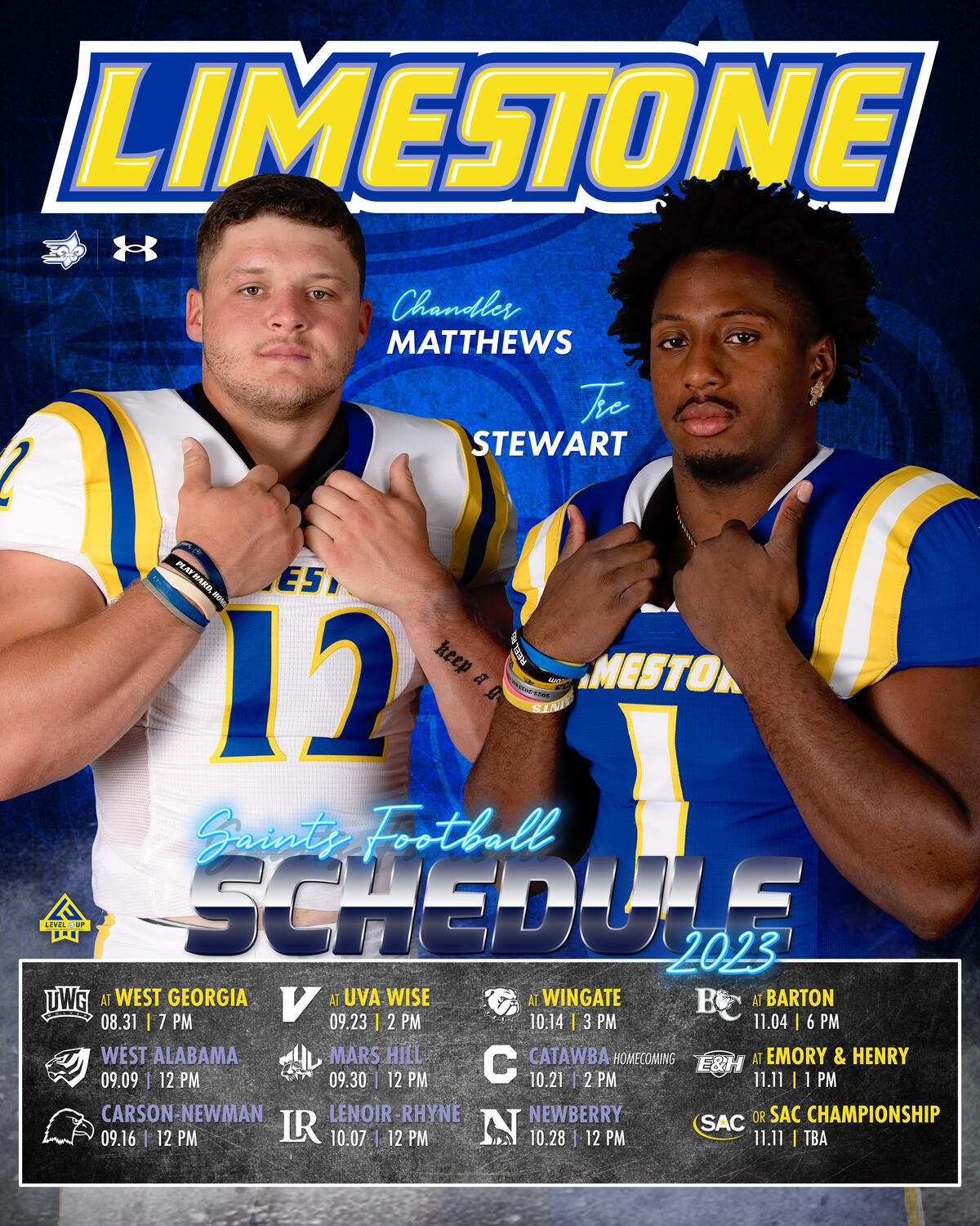 Get Your Limestone University Football 2023 Schedule Card On July 15